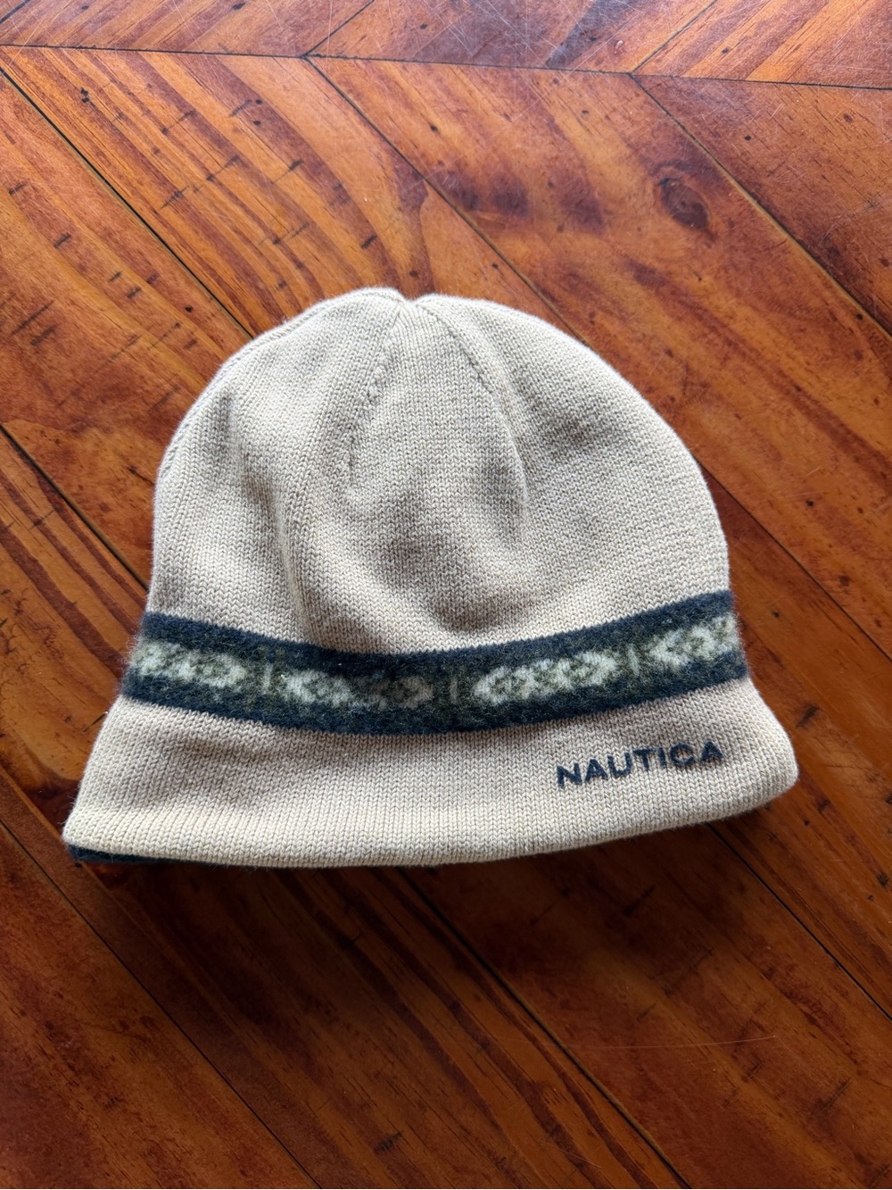 Nautica Beige Beanie